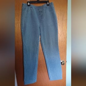 Isaac Mizrah Live denim pull on pants